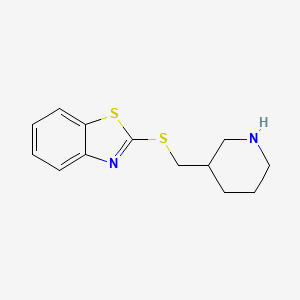 molecular formula C13H16N2S2 B13479406 2-((Piperidin-3-ylmethyl)thio)benzo[d]thiazole CAS No. 1211568-41-0