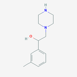 molecular formula C13H20N2O B13479408 2-(Piperazin-1-yl)-1-(m-tolyl)ethan-1-ol 