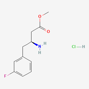 molecular formula C11H15ClFNO2 B13479435 methyl (3S)-3-amino-4-(3-fluorophenyl)butanoate hydrochloride 