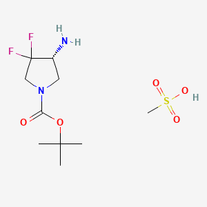 methanesulfonic acid, tert-butyl (4R)-4-amino-3,3-difluoropyrrolidine-1-carboxylate