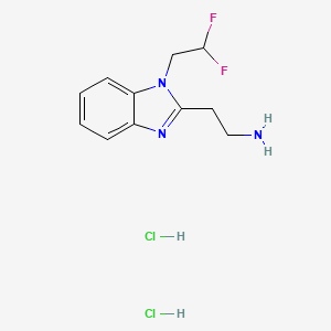 2-[1-(2,2-difluoroethyl)-1H-1,3-benzodiazol-2-yl]ethan-1-amine dihydrochloride