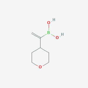 molecular formula C7H13BO3 B13479501 [1-(Oxan-4-yl)ethenyl]boronic acid CAS No. 1202245-70-2