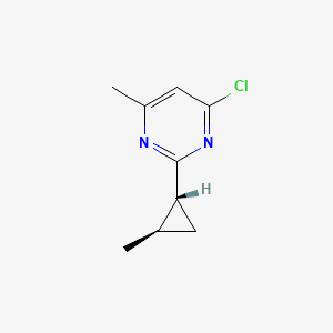 molecular formula C9H11ClN2 B13479509 rac-4-chloro-6-methyl-2-[(1R,2R)-2-methylcyclopropyl]pyrimidine 