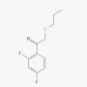 1-(2,4-Difluorophenyl)-2-(propylthio)ethan-1-one