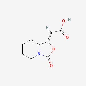 2-[(1Z)-3-oxo-hexahydro-1H-[1,3]oxazolo[3,4-a]pyridin-1-ylidene]acetic acid