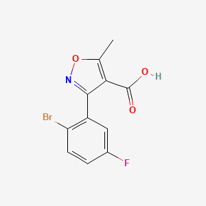 3-(2-Bromo-5-fluorophenyl)-5-methylisoxazole-4-carboxylic acid