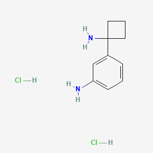 molecular formula C10H16Cl2N2 B13479607 3-(1-Aminocyclobutyl)aniline dihydrochloride 