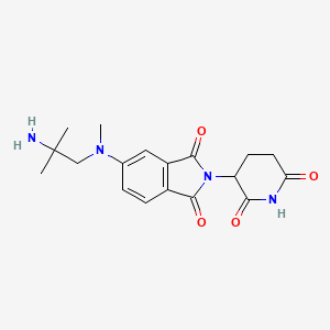 molecular formula C18H22N4O4 B13479618 5-[(2-Amino-2-methyl-propyl)-methyl-amino]-2-(2,6-dioxo-3-piperidyl)isoindoline-1,3-dione 