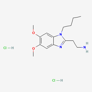 2-(1-butyl-5,6-dimethoxy-1H-1,3-benzodiazol-2-yl)ethan-1-amine dihydrochloride