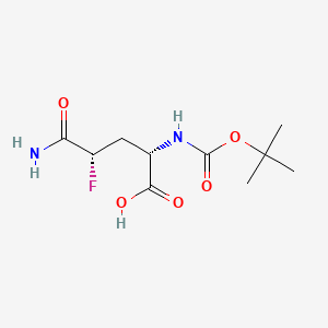 molecular formula C10H17FN2O5 B13479650 (2S,4S)-2-{[(tert-butoxy)carbonyl]amino}-4-carbamoyl-4-fluorobutanoic acid 