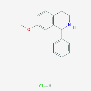 molecular formula C16H18ClNO B13479674 7-Methoxy-1-phenyl-1,2,3,4-tetrahydroisoquinoline hydrochloride 