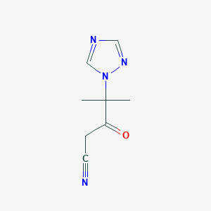 molecular formula C8H10N4O B1347973 4-methyl-3-oxo-4-(1H-1,2,4-triazol-1-yl)pentanenitrile CAS No. 320420-58-4