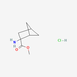 molecular formula C8H14ClNO2 B13479732 Methyl 2-aminobicyclo[2.1.1]hexane-2-carboxylate hydrochloride 