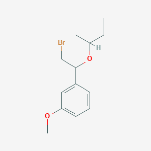 molecular formula C13H19BrO2 B13479736 1-(2-Bromo-1-(sec-butoxy)ethyl)-3-methoxybenzene 