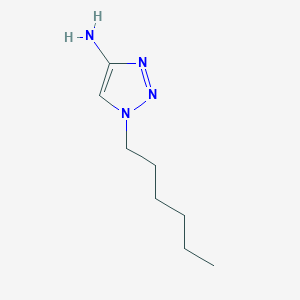 molecular formula C8H16N4 B13479741 1-Hexyl-1h-1,2,3-triazol-4-amine 