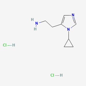 2-(1-cyclopropyl-1H-imidazol-5-yl)ethan-1-amine dihydrochloride