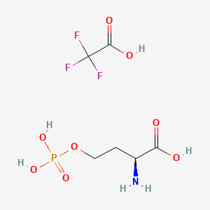 molecular formula C6H11F3NO8P B13479761 (2S)-2-amino-4-(phosphonooxy)butanoic acid, trifluoroacetic acid 