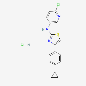 molecular formula C17H15Cl2N3S B13479767 6-chloro-N-[4-(4-cyclopropylphenyl)-1,3-thiazol-2-yl]pyridin-3-amine hydrochloride 