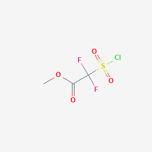 molecular formula C3H3ClF2O4S B13479774 2,2-Difluoro-2-chlorosulfonylacetic acid methyl ester 