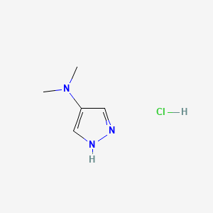 molecular formula C5H10ClN3 B13479777 N,N-dimethyl-1H-pyrazol-4-amine hydrochloride 