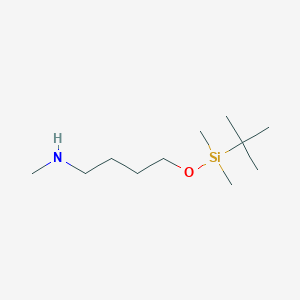 molecular formula C11H27NOSi B13479799 {4-[(Tert-butyldimethylsilyl)oxy]butyl}(methyl)amine 