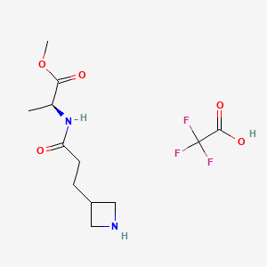 methyl (2S)-2-[3-(azetidin-3-yl)propanamido]propanoate, trifluoroacetic acid