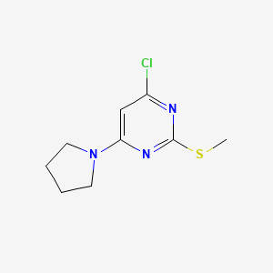 molecular formula C9H12ClN3S B1347982 4-Chloro-2-(methylthio)-6-(pyrrolidin-1-yl)pyrimidine CAS No. 339017-59-3