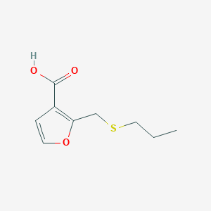 2-((Propylthio)methyl)furan-3-carboxylic acid