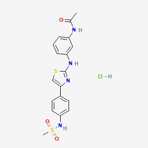 N-(3-{[4-(4-methanesulfonamidophenyl)-1,3-thiazol-2-yl]amino}phenyl)acetamide hydrochloride