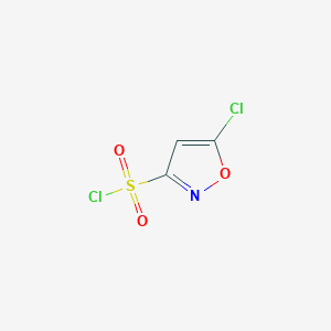 molecular formula C3HCl2NO3S B13479946 5-Chloroisoxazole-3-sulfonyl chloride 