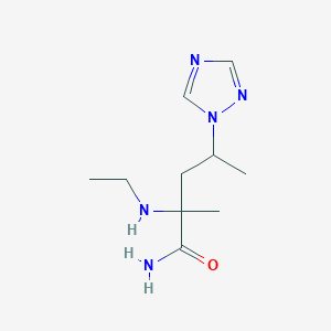 2-(Ethylamino)-2-methyl-4-(1h-1,2,4-triazol-1-yl)pentanamide