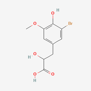 molecular formula C10H11BrO5 B13479967 3-(3-Bromo-4-hydroxy-5-methoxyphenyl)-2-hydroxypropanoic acid 