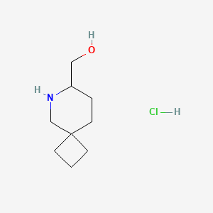 molecular formula C9H18ClNO B13480028 {6-Azaspiro[3.5]nonan-7-yl}methanolhydrochloride 