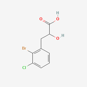 molecular formula C9H8BrClO3 B13480072 3-(2-Bromo-3-chlorophenyl)-2-hydroxypropanoic acid 