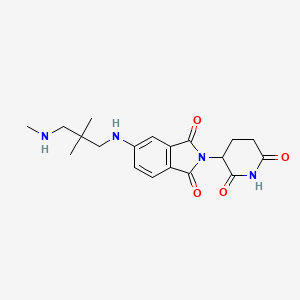 molecular formula C19H24N4O4 B13480082 5-[[2,2-Dimethyl-3-(methylamino)propyl]amino]-2-(2,6-dioxo-3-piperidyl)isoindoline-1,3-dione 