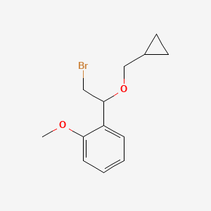 1-(2-Bromo-1-(cyclopropylmethoxy)ethyl)-2-methoxybenzene