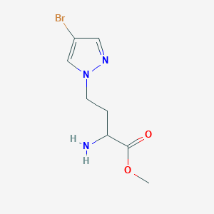 molecular formula C8H12BrN3O2 B13480122 Methyl 2-amino-4-(4-bromo-1h-pyrazol-1-yl)butanoate 