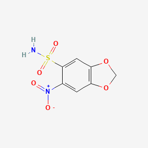 6-Nitro-1,3-dioxaindane-5-sulfonamide