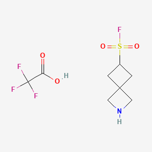 molecular formula C8H11F4NO4S B13480153 2-Azaspiro[3.3]heptane-6-sulfonyl fluoride; trifluoroacetic acid 