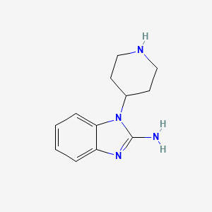 molecular formula C12H16N4 B13480169 3-Piperidin-4-yl-1,3-dihydro-benzoimidazol-2-ylideneamine 