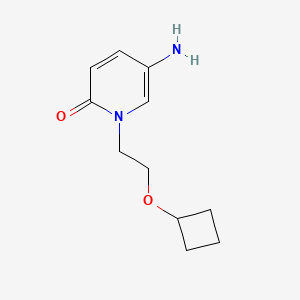 molecular formula C11H16N2O2 B13480209 5-Amino-1-(2-cyclobutoxyethyl)pyridin-2(1h)-one 