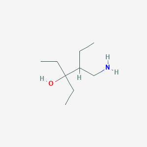 molecular formula C9H21NO B13480217 4-(Aminomethyl)-3-ethylhexan-3-ol 