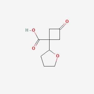 3-Oxo-1-(oxolan-2-yl)cyclobutane-1-carboxylic acid