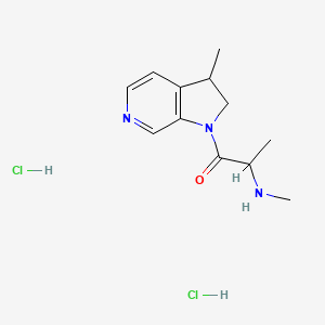 molecular formula C12H19Cl2N3O B13480251 1-{3-methyl-1H,2H,3H-pyrrolo[2,3-c]pyridin-1-yl}-2-(methylamino)propan-1-one dihydrochloride 