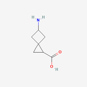 molecular formula C7H11NO2 B13480258 5-Aminospiro[2.3]hexane-1-carboxylic acid 