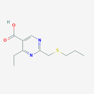 4-Ethyl-2-((propylthio)methyl)pyrimidine-5-carboxylic acid