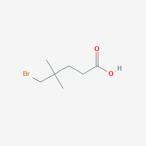 molecular formula C7H13BrO2 B13480285 5-Bromo-4,4-dimethylpentanoic acid 