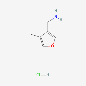 molecular formula C6H10ClNO B13480288 1-(4-Methylfuran-3-yl)methanamine hydrochloride 