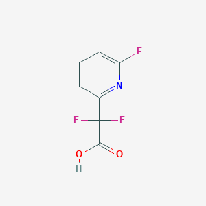 molecular formula C7H4F3NO2 B13480294 2,2-Difluoro-2-(6-fluoropyridin-2-yl)acetic acid 