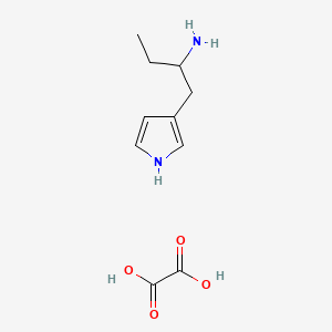 molecular formula C10H16N2O4 B13480333 1-(1H-pyrrol-3-yl)butan-2-amine, oxalic acid 